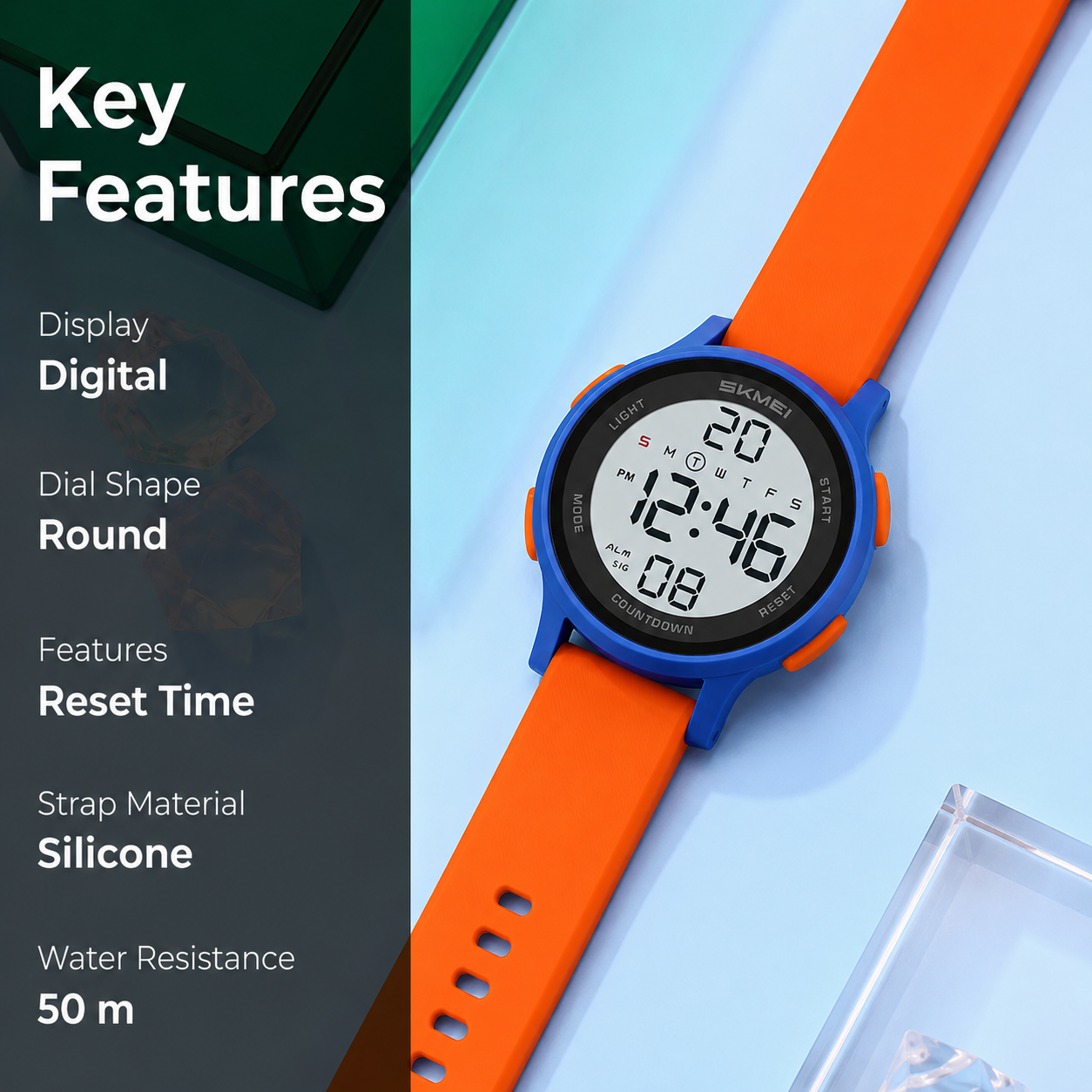 Sporty Digital Wrist Watch for Everyday Wear for kids