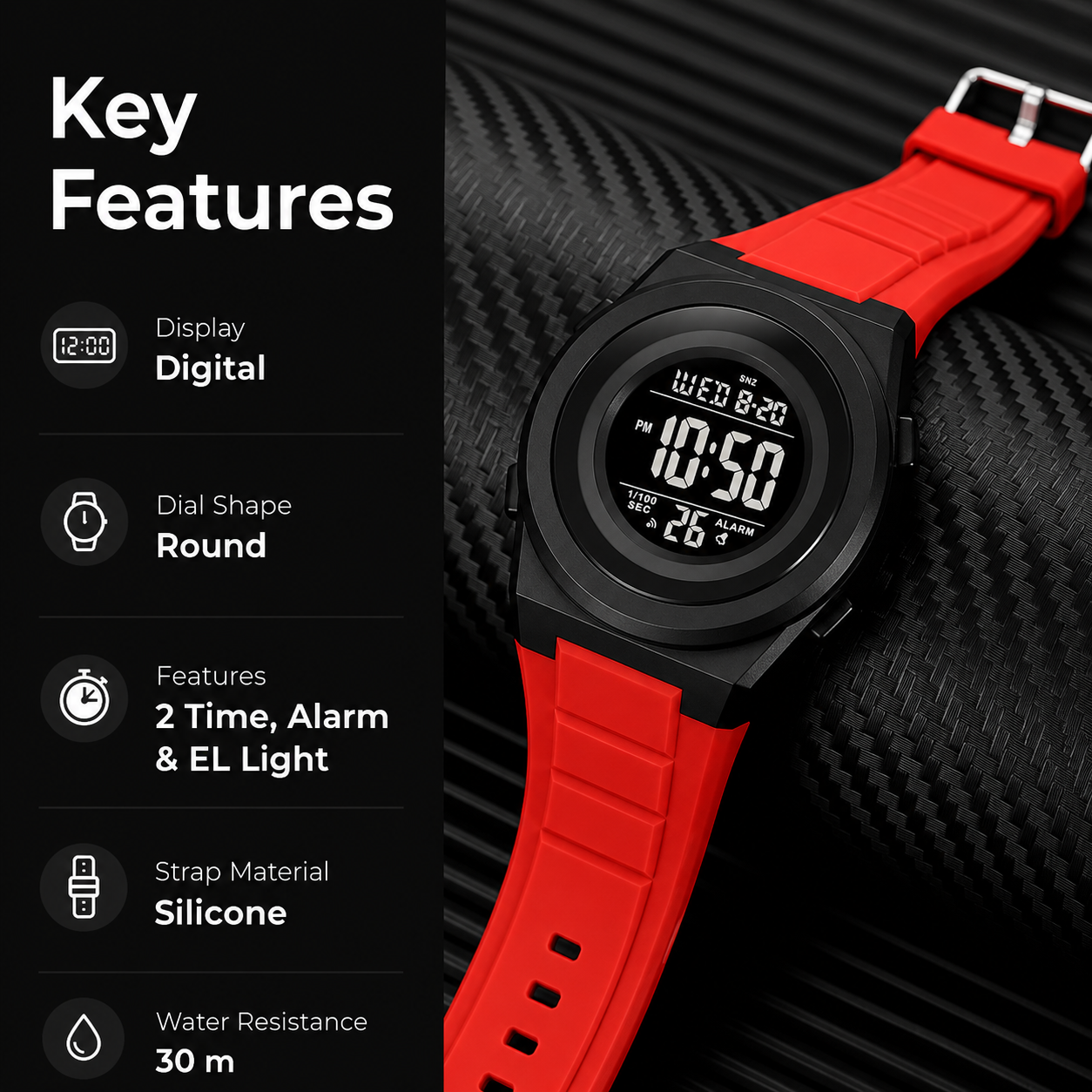 Premium Digital Sports Wrist Watch for Men