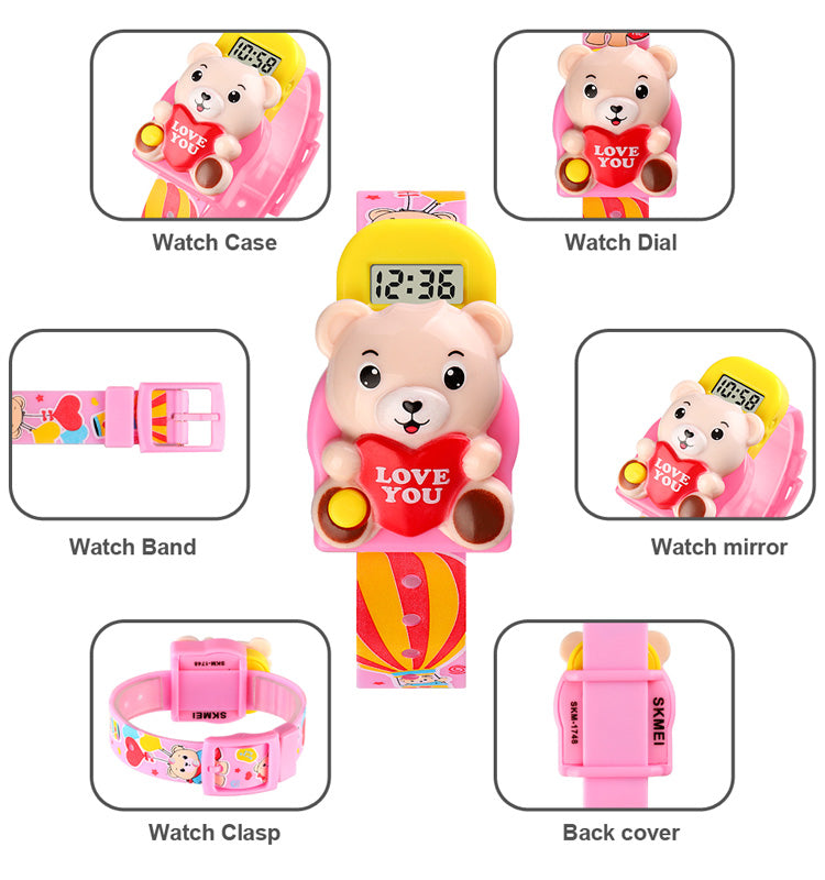 Skmei Digital Dial PVC Strap Watch for Kids - 1748