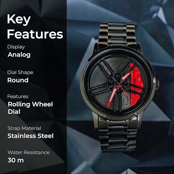 Men's Spinning Car Wheels Rolling Creative Fashion Watch