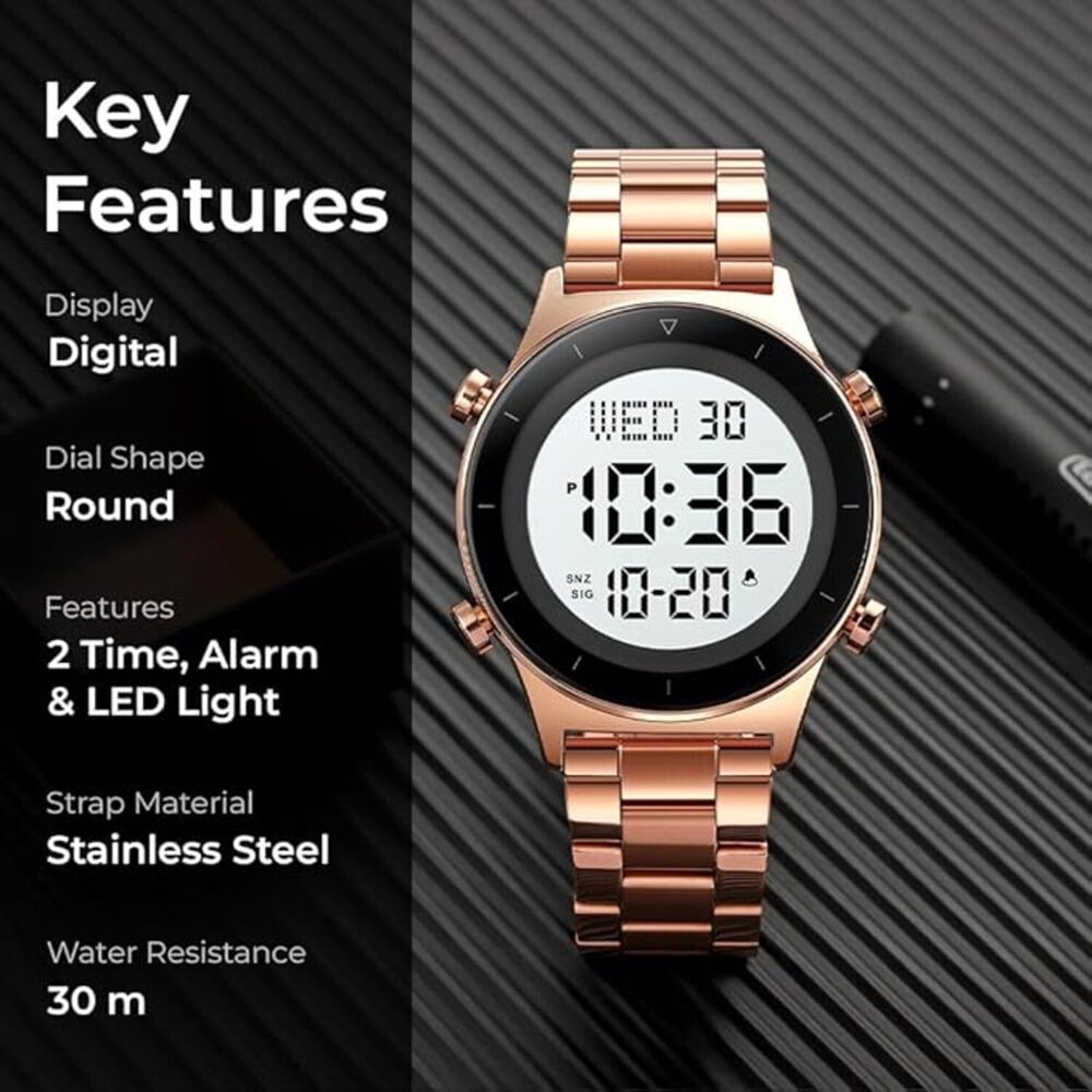 Rugged Digital Sports Watch for Men with Multi Function Display and Outdoor Style