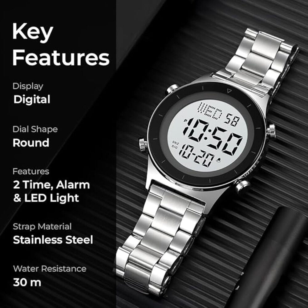 Rugged Digital Sports Watch for Men with Multi Function Display and Outdoor Style