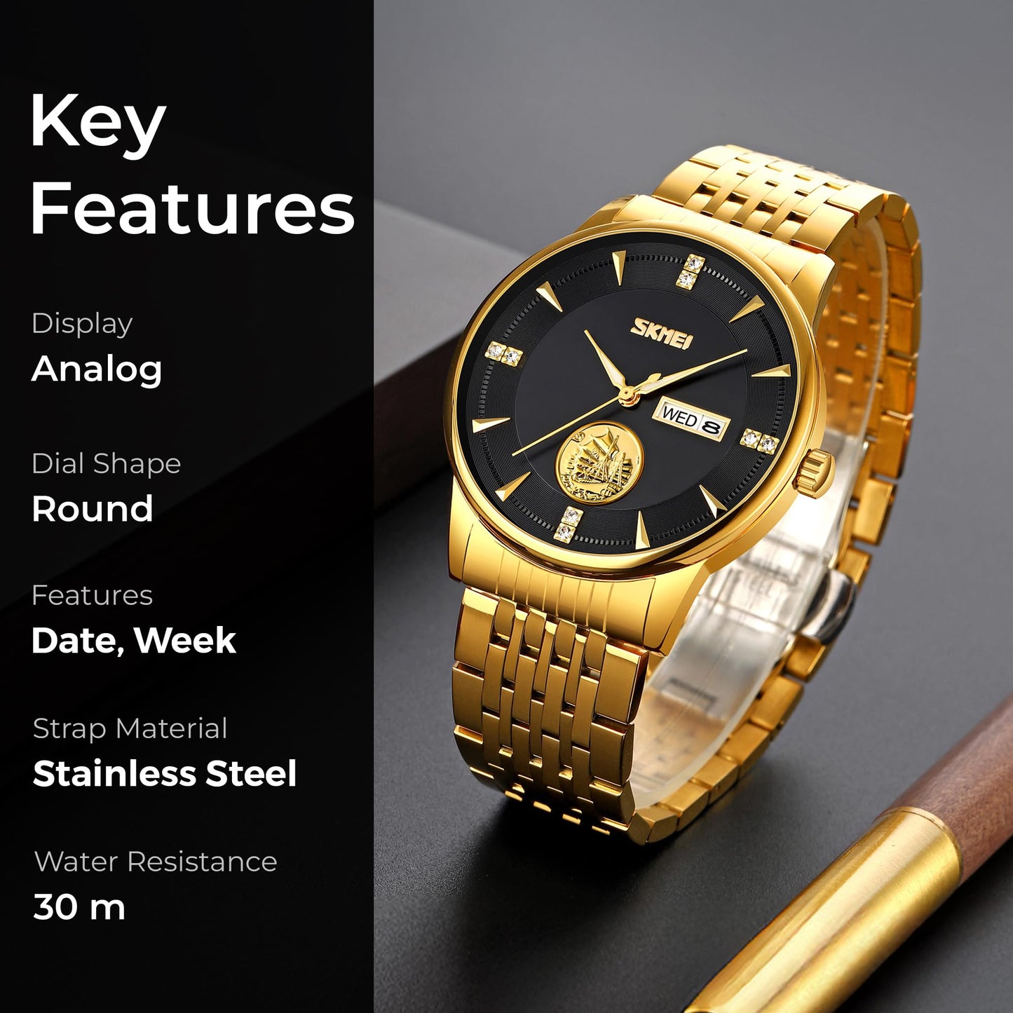 Classic Analog Wrist Watch for men