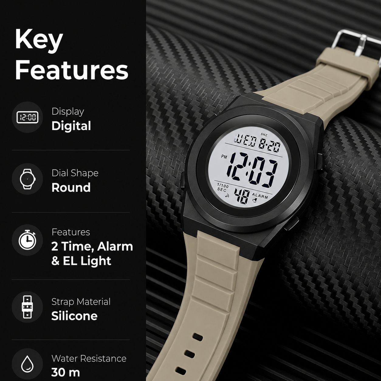 Premium Digital Sports Wrist Watch for Men