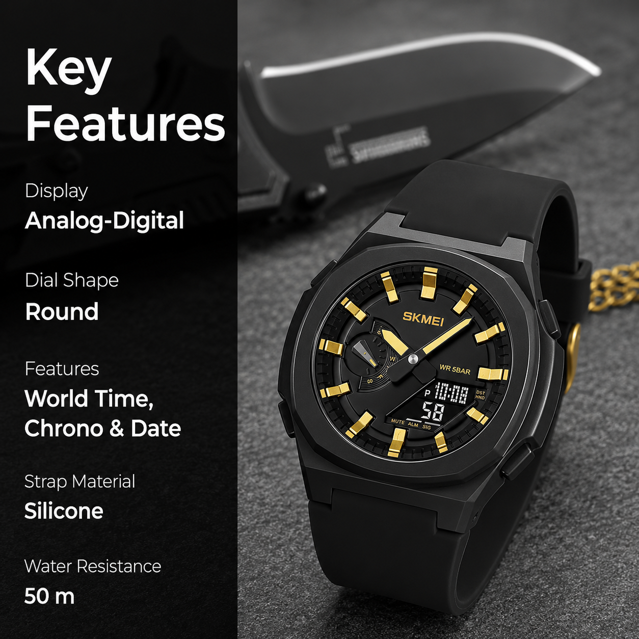Luxury Analog Digital Sports Wrist Watch for Men