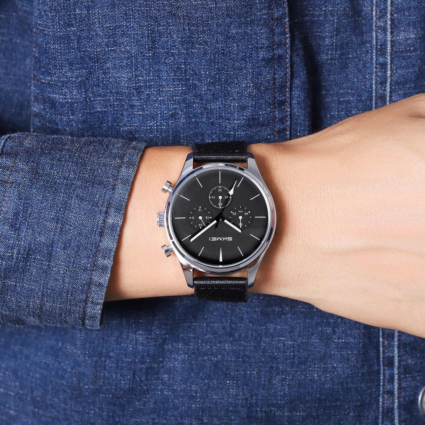 Skmei Quartz Analog Black Dial Zinc Alloy Case Nylon Strap Watch for Men - 2367