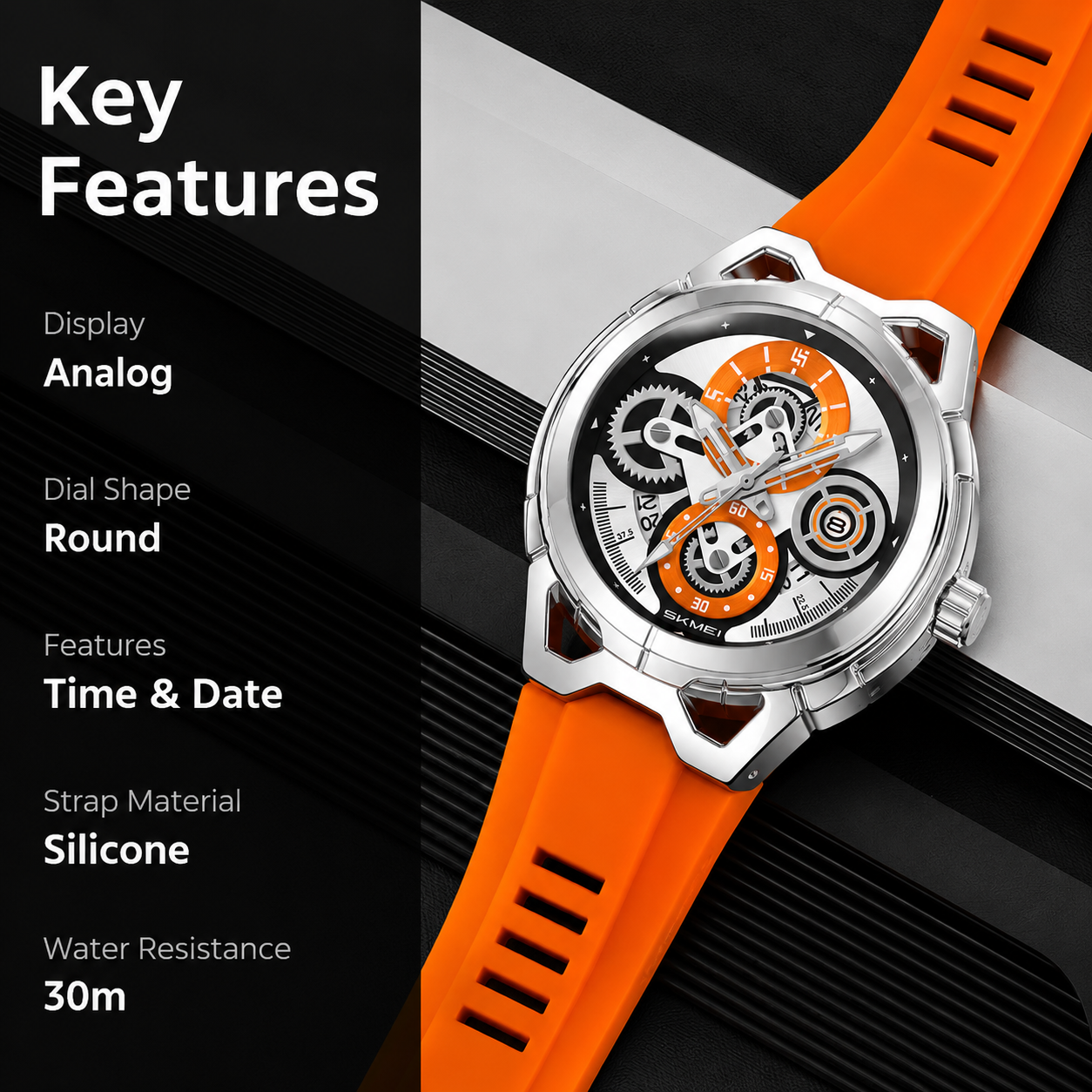 Stylish Analog Wrist Watch with Designer Dial for men