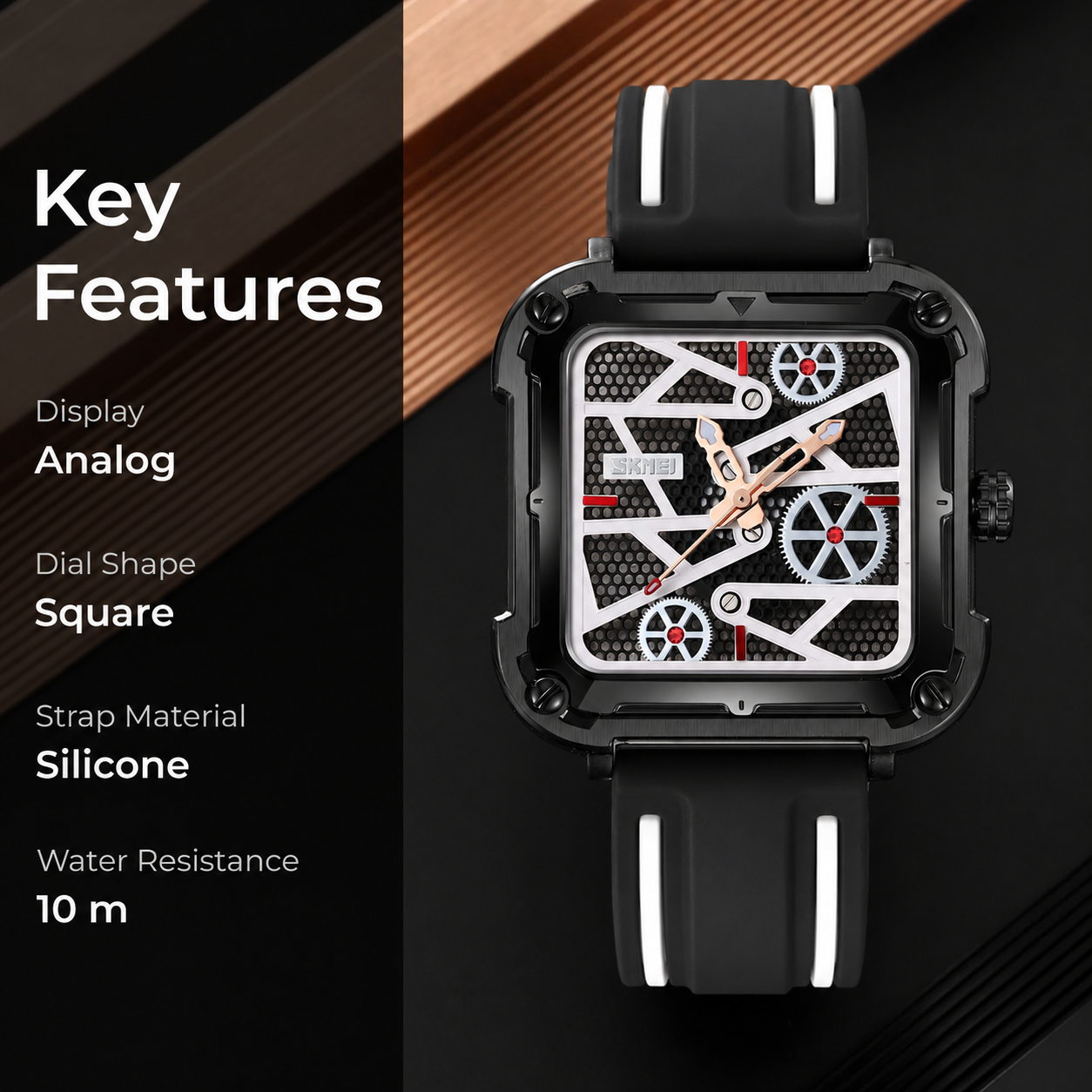 Designer Skeleton Analog Wrist Watch for men