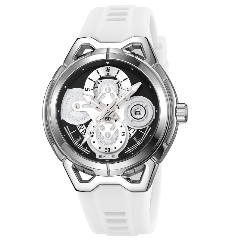 Skmei Quartz Analog Dial Silica Gel Strap Watch for Men - 9349