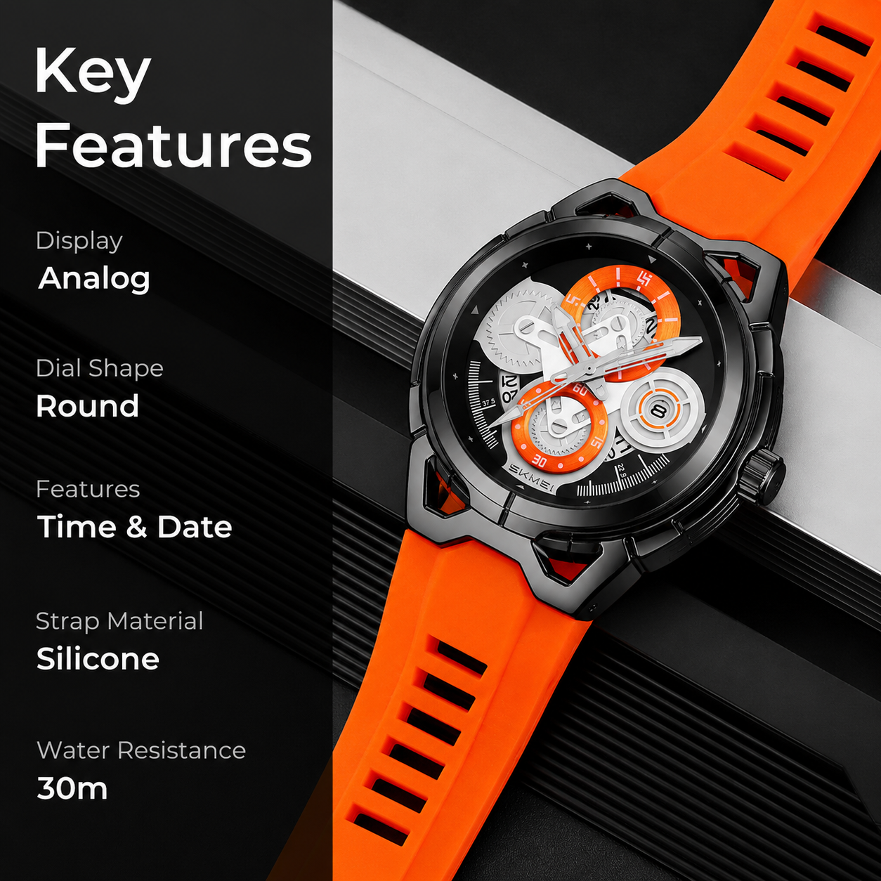 Stylish Analog Wrist Watch with Designer Dial for men