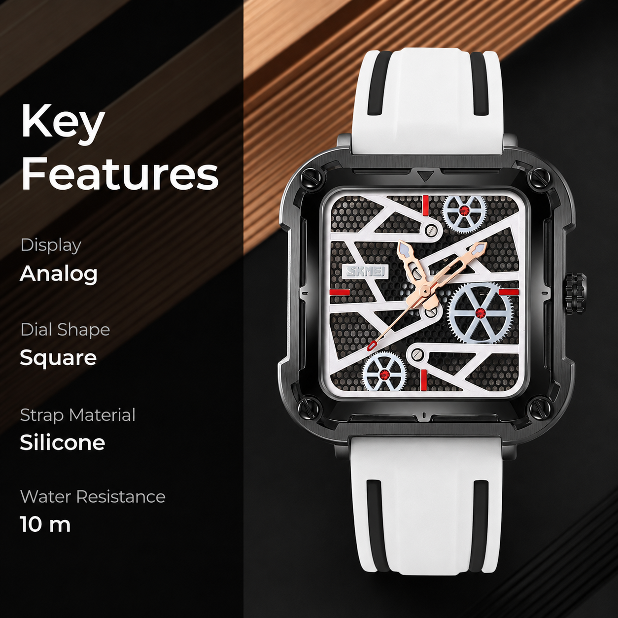 Designer Skeleton Analog Wrist Watch for men