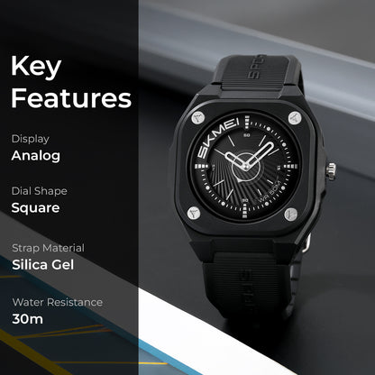 Skmei Quartz Analog Dial Silica Gel Strap Watch for Men - 2329