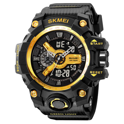 Skmei Digital-Analog Black Dial ABS-TPU Case TPU Strap Watch for Men - 2396