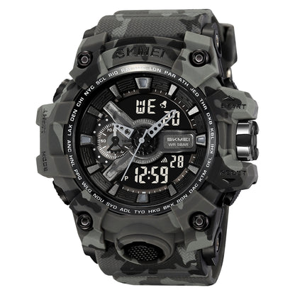 Skmei Digital-Analog Black Dial ABS-TPU Case TPU Strap Watch for Men - 2396