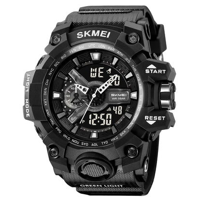 Skmei Digital-Analog Black Dial ABS-TPU Case TPU Strap Watch for Men - 2396