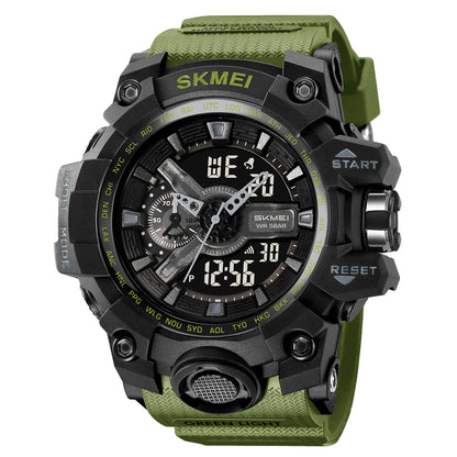 Skmei Digital-Analog Black Dial ABS-TPU Case TPU Strap Watch for Men - 2396