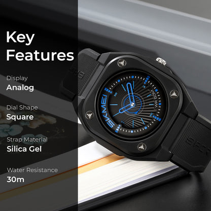 Skmei Quartz Analog Dial Silica Gel Strap Watch for Men - 2329