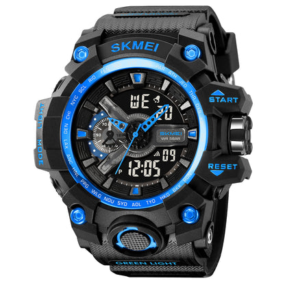 Skmei Digital-Analog Black Dial ABS-TPU Case TPU Strap Watch for Men - 2396