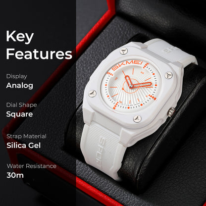 Skmei Quartz Analog Dial Silica Gel Strap Watch for Men - 2329