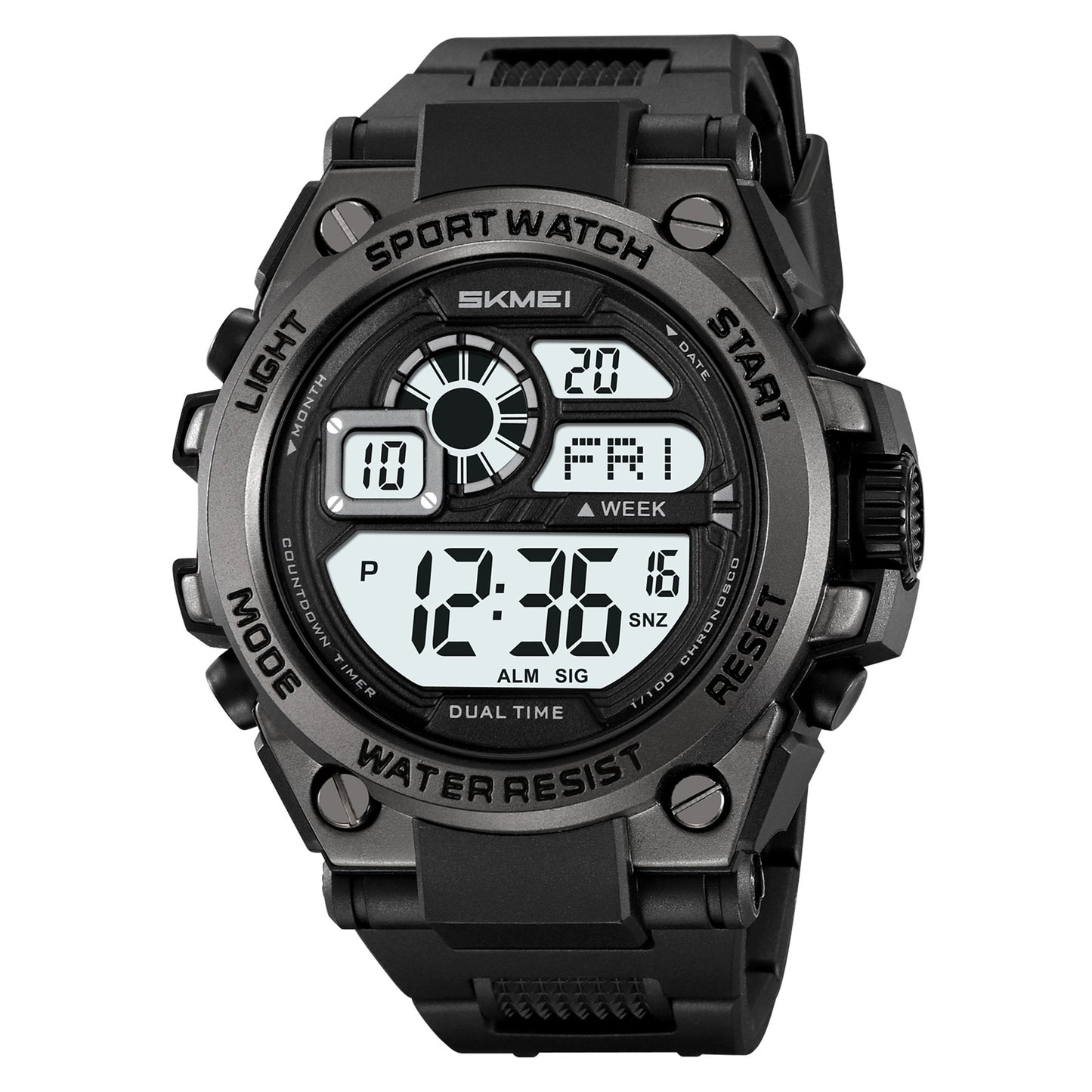 Skmei Digital Dial TPU Strap Watch for Men - 2318