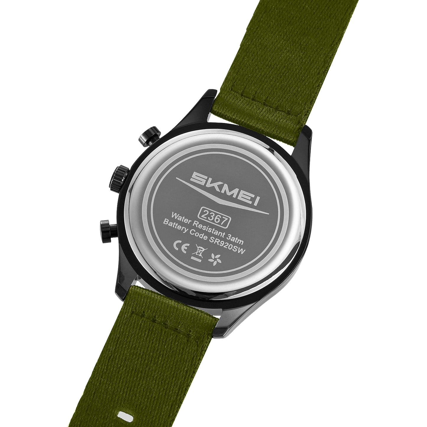 Skmei Quartz Analog Black Dial Zinc Alloy Case Nylon Strap Watch for Men - 2367