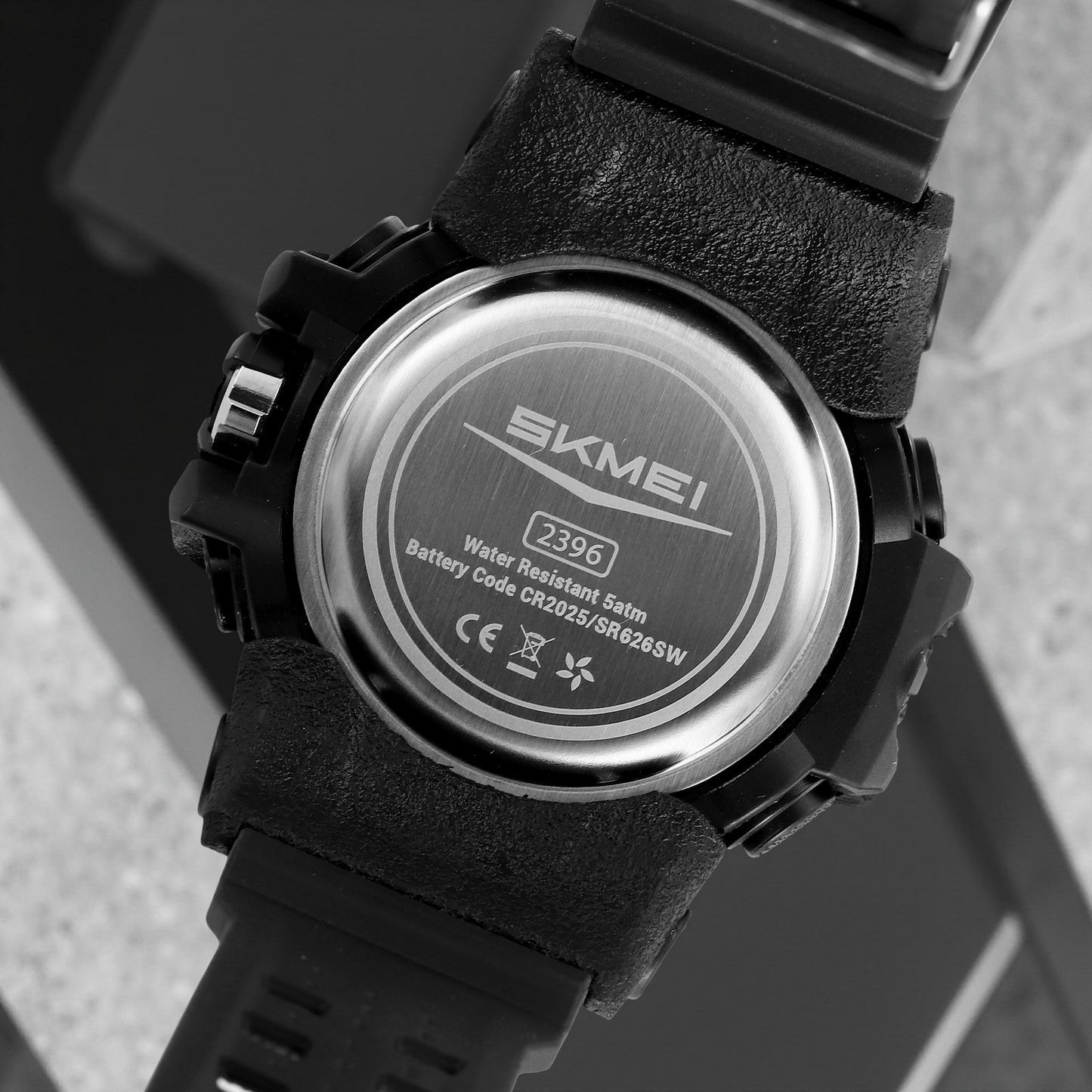 Skmei Digital-Analog Black Dial ABS-TPU Case TPU Strap Watch for Men - 2396