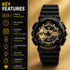 Analog-Digital Watch for Men with Black Silicone Strap and Round Dial for Casual & Formal Wear