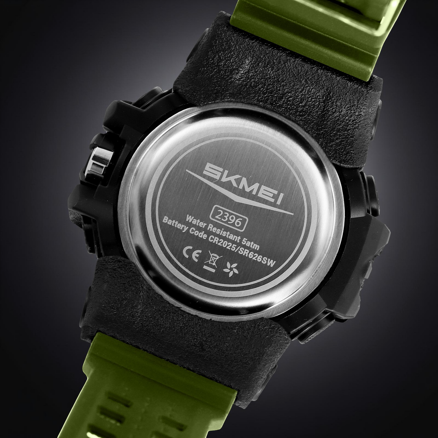 Skmei Digital-Analog Black Dial ABS-TPU Case TPU Strap Watch for Men - 2396