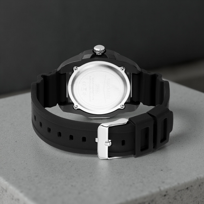 Skmei Quartz Analog Black Dial Silicone Strap Watch for Men - 2393