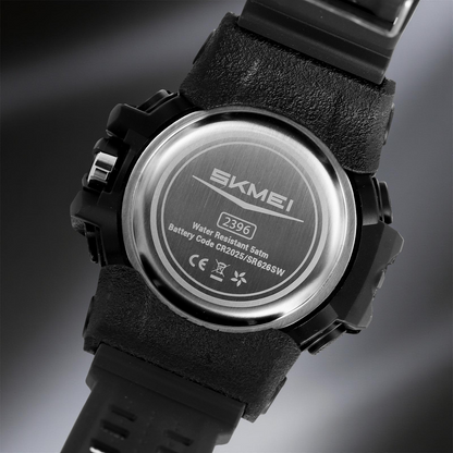 Skmei Digital-Analog Black Dial ABS-TPU Case TPU Strap Watch for Men - 2396