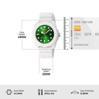 Skmei Quartz Analog Black Dial Silicone Strap Watch for Men - 2393