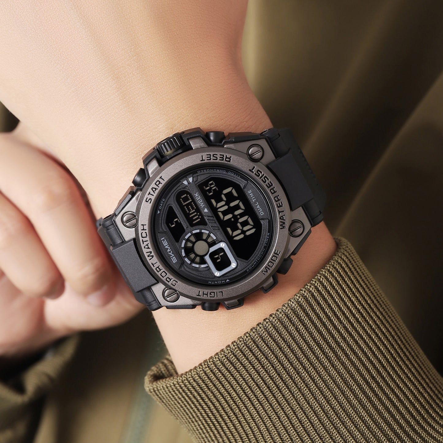 Skmei Digital Dial TPU Strap Watch for Men - 2318