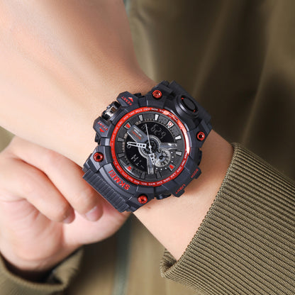 Skmei Digital-Analog Black Dial ABS-TPU Case TPU Strap Watch for Men - 2396