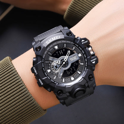 Skmei Digital-Analog Black Dial ABS-TPU Case TPU Strap Watch for Men - 2396