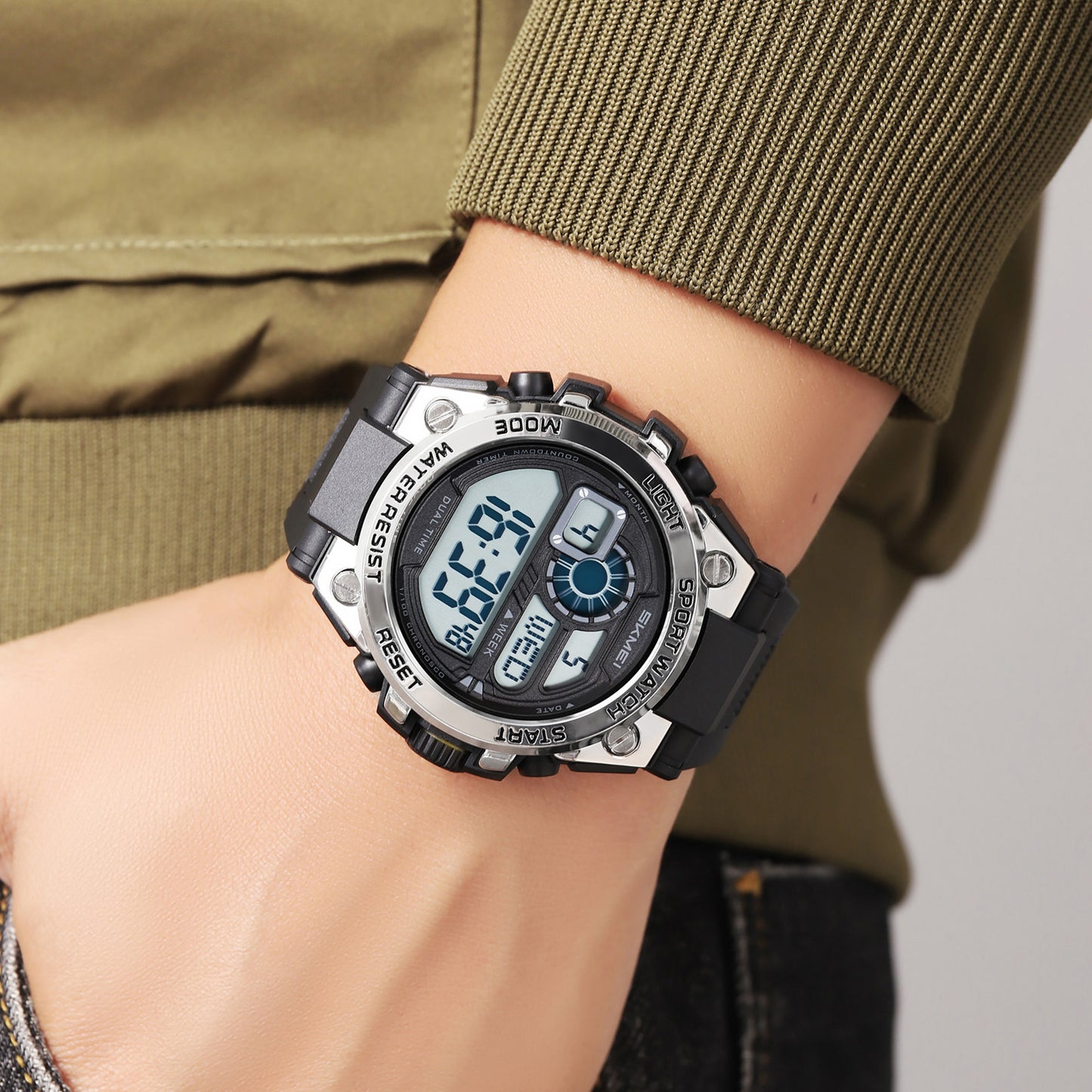 Skmei Digital Dial TPU Strap Watch for Men - 2318