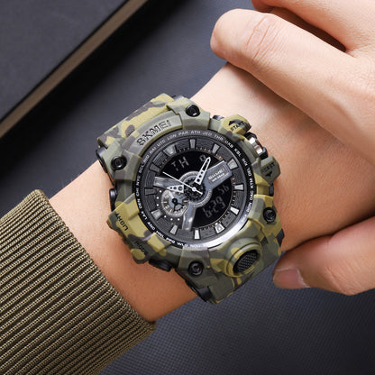 Skmei Digital-Analog Black Dial ABS-TPU Case TPU Strap Watch for Men - 2396