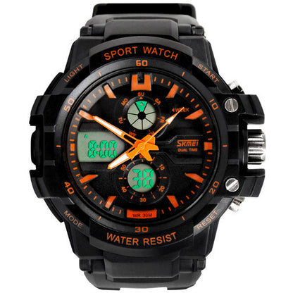 Multi Function Analog Digital Sports Wrist Watch with Flexible Strap For Men