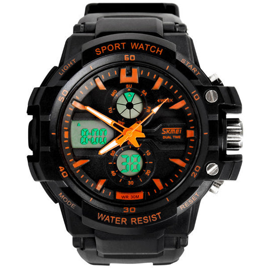 Multi Function Analog Digital Sports Wrist Watch with Flexible Strap For Men