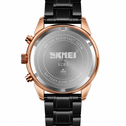Premium Analog Chronograph Wrist Watch with Metal Strap For Men