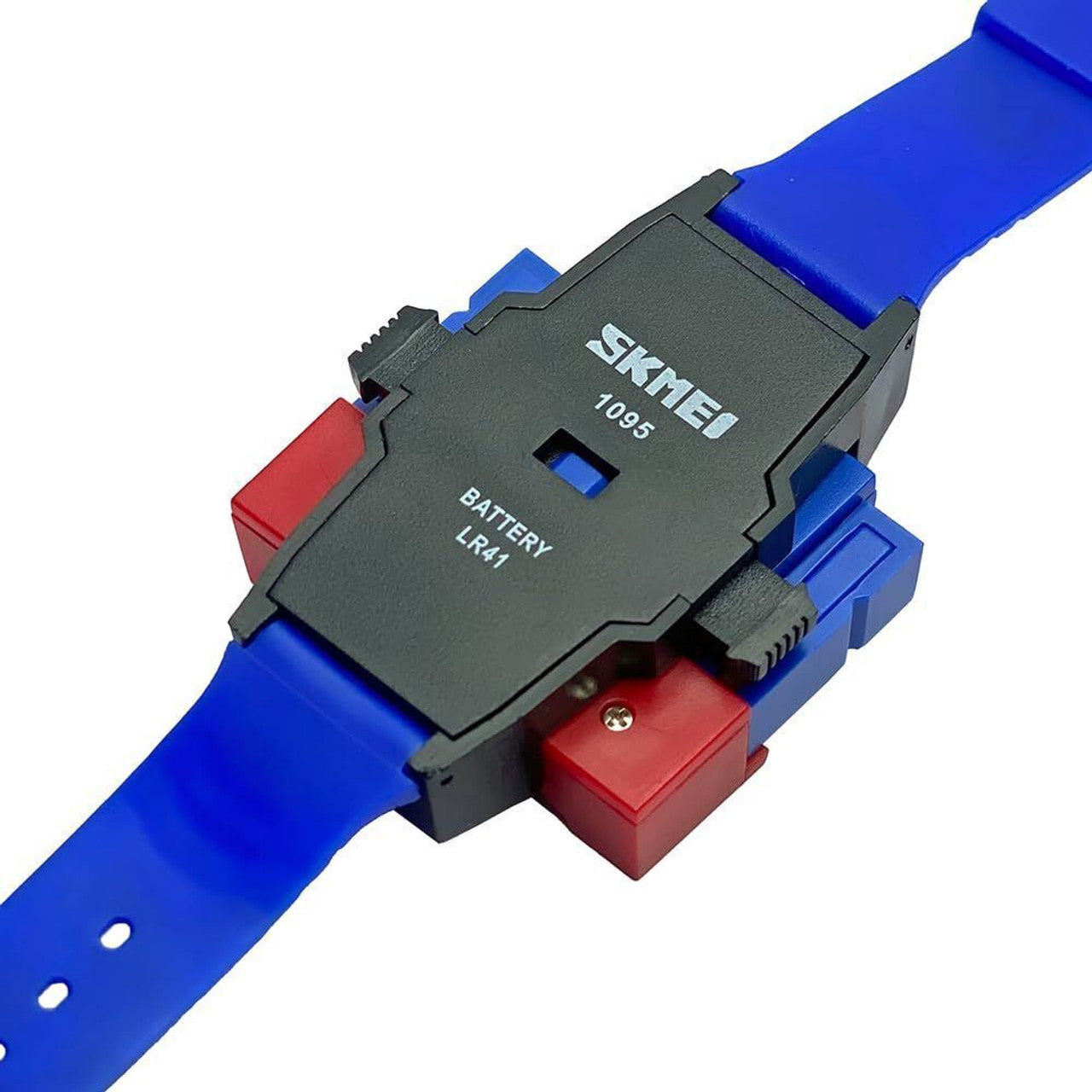 Robot Style Digital Wrist Watch for Kids with Flexible Strap