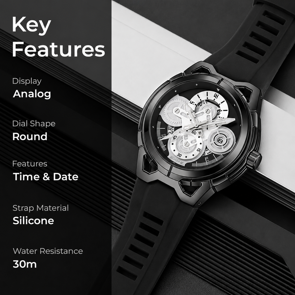 Stylish Analog Wrist Watch with Designer Dial for men