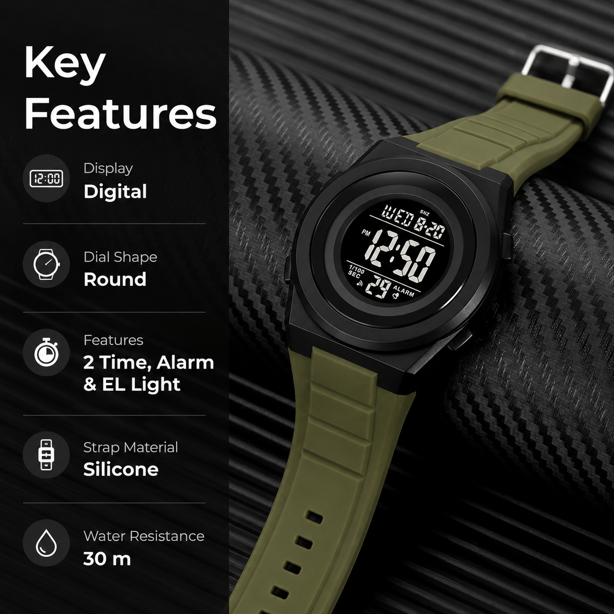Premium Digital Sports Wrist Watch for Men