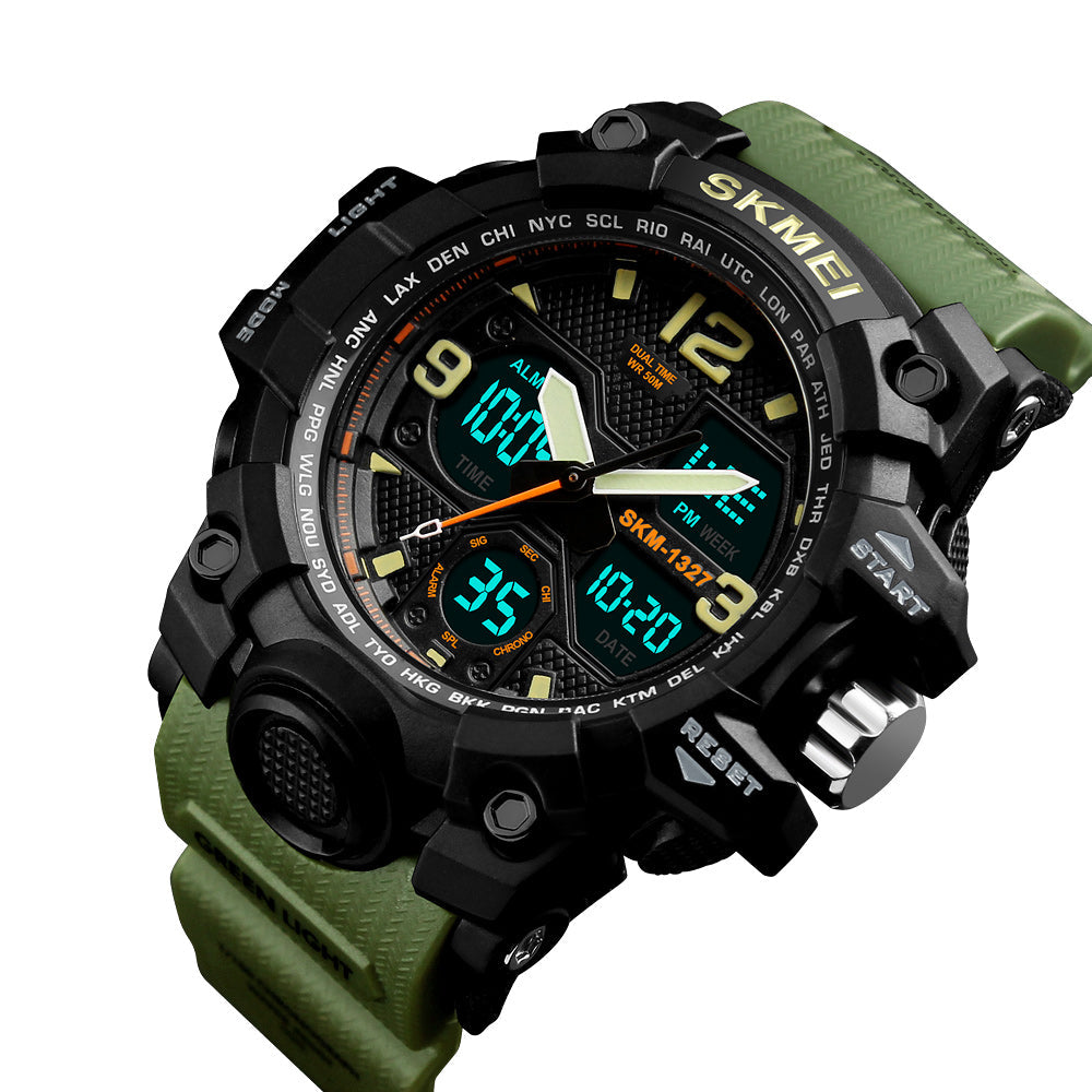Shop Analogue Digital Sports Wrist Men s Watch 1327 Skmei