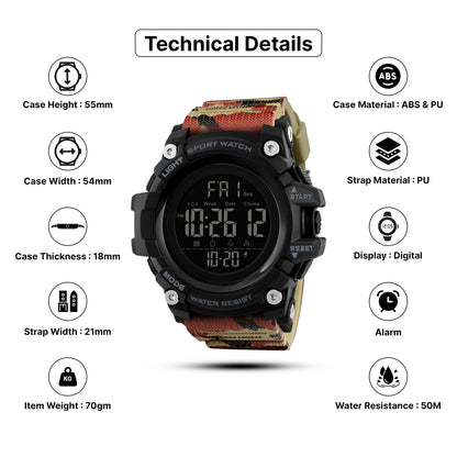 Skmei Quartz Analog Dial PU Strap Watch for Men - 1384