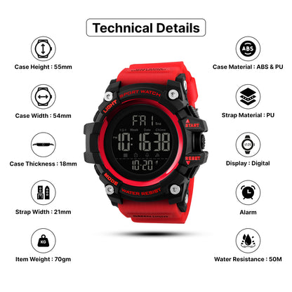 Skmei Quartz Analog Dial PU Strap Watch for Men - 1384