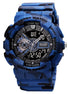 Analog-Digital Watch for Men with Blue Polyurethane Strap and Round Dial for Casual & Formal Wear