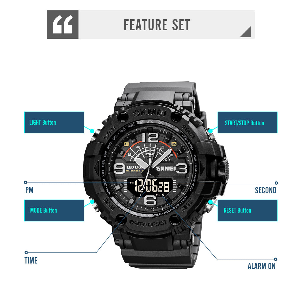 Men's Digital Sports Watch SKMEI - 1617