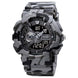 Analog-Digital Watch for Men with Grey Camoflage Polyurethane Strap and Round Dial for Casual & Formal Wear