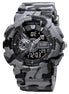 Analog-Digital Watch for Men with Grey Camoflage Polyurethane Strap and Round Dial for Casual & Formal Wear