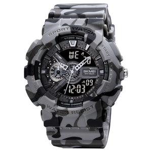 Analog-Digital Sports Watch Multifunction LED Display Alarm, Stopwatch, Day-Date Water Resistant Durable Watch for Boys & Girls